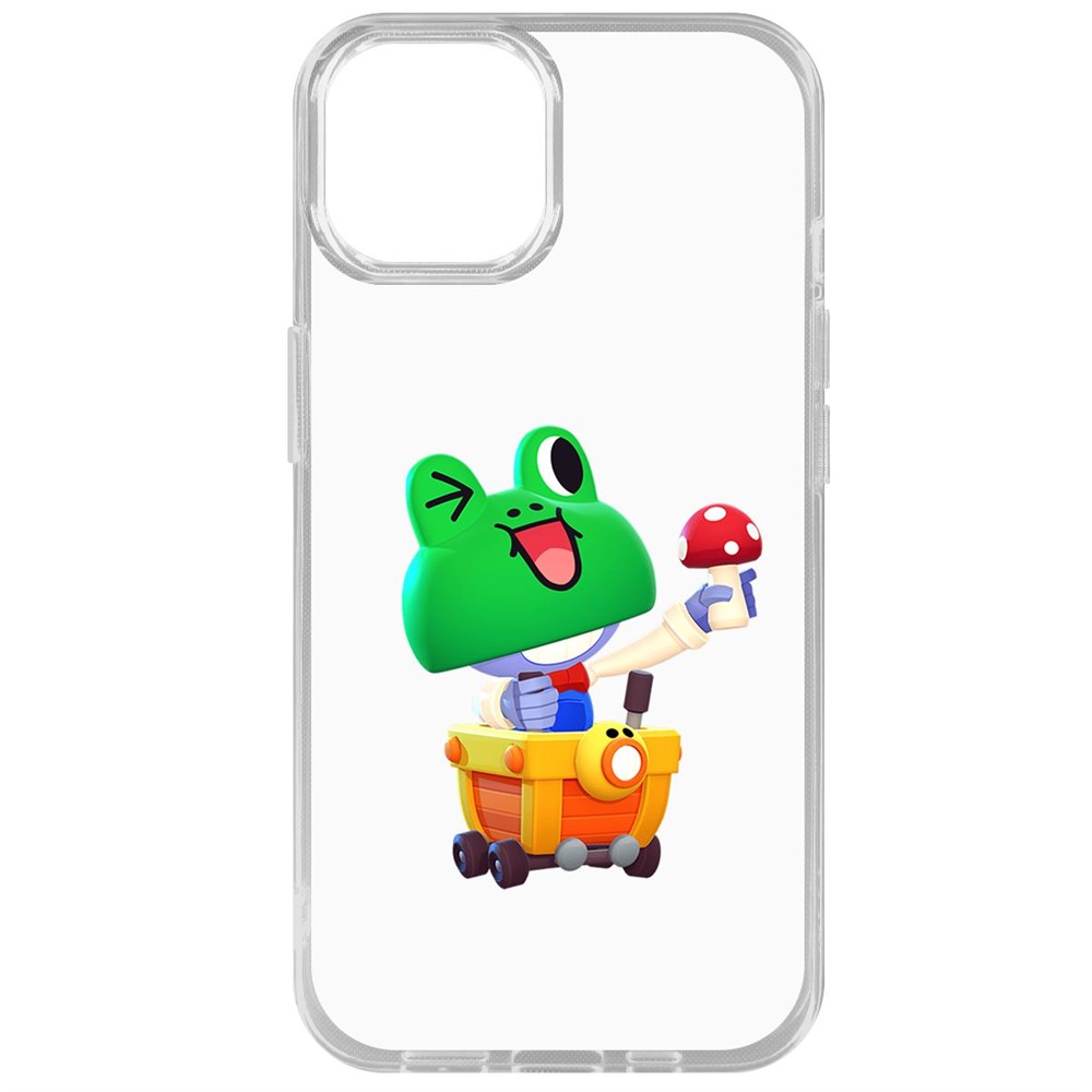 

Чехол-накладка Krutoff Clear Case Brawl Stars-Леонард Карл для iPhone 14