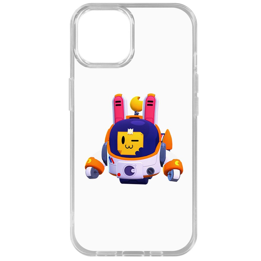 

Чехол-накладка Krutoff Clear Case Brawl Stars-Лунный Спраут для iPhone 14, Прозрачный