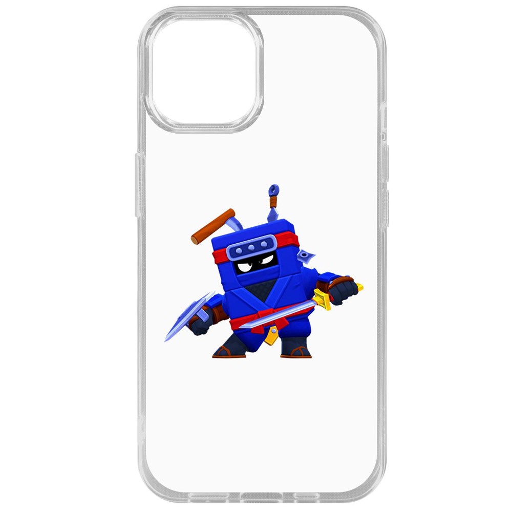 Чехол-накладка Krutoff Clear Case Brawl Stars-Ниндзя Эш для iPhone 14
