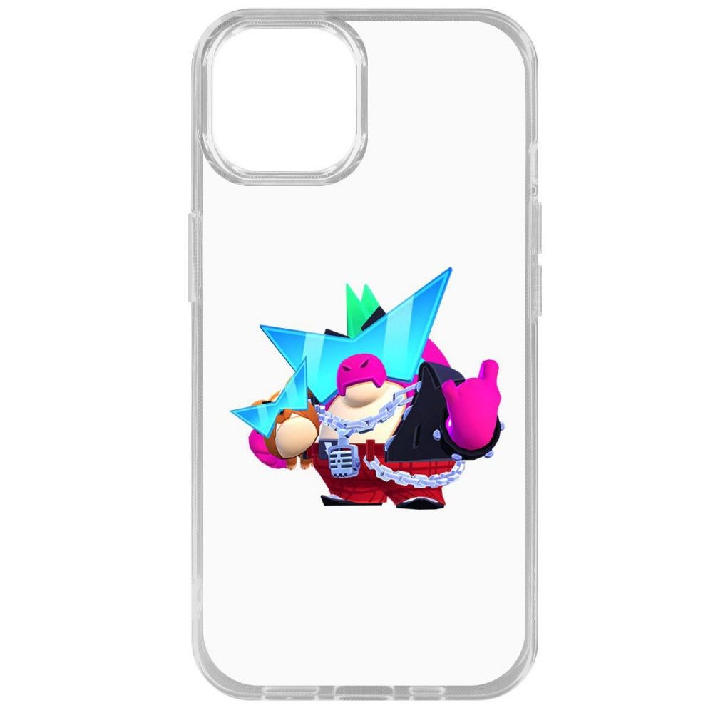 

Чехол-накладка Krutoff Clear Case Brawl Stars-Плохиш Базз для iPhone 14, Прозрачный
