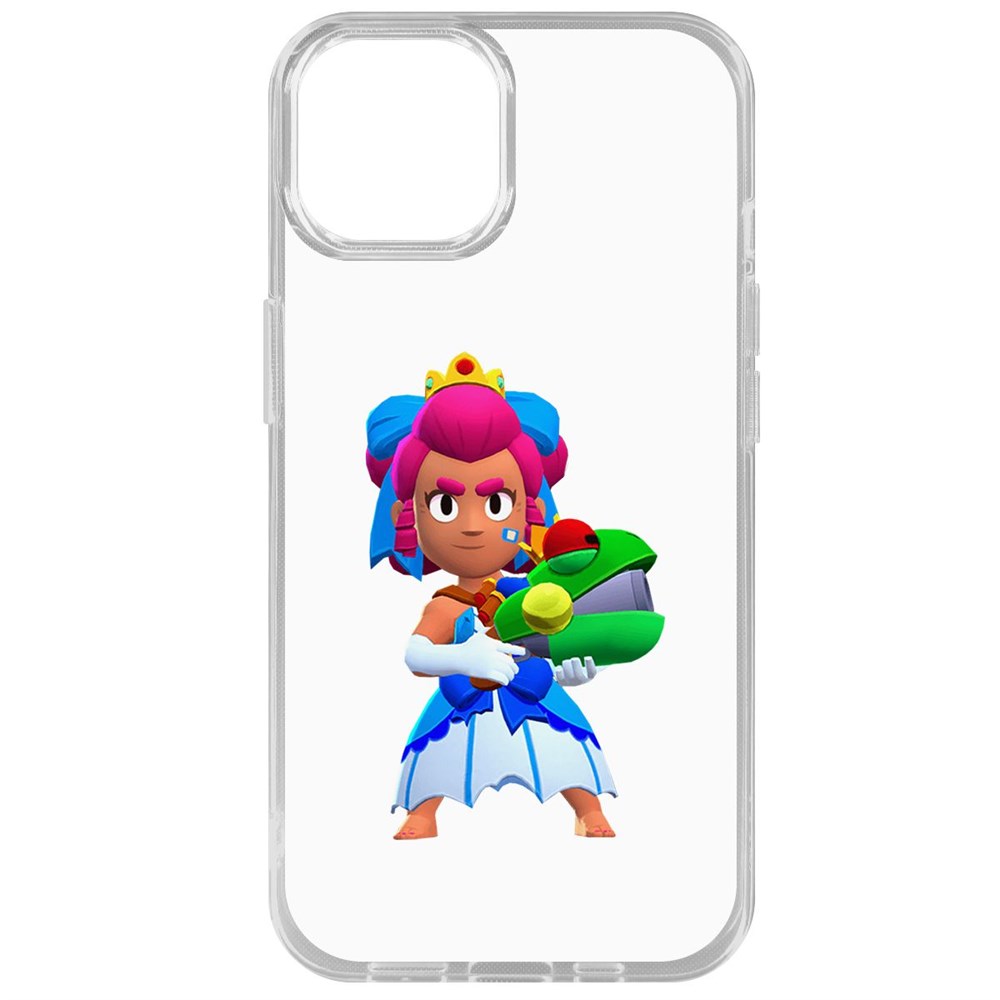 

Чехол-накладка Krutoff Clear Case Brawl Stars-Принцесса Шелли для iPhone 14, Прозрачный
