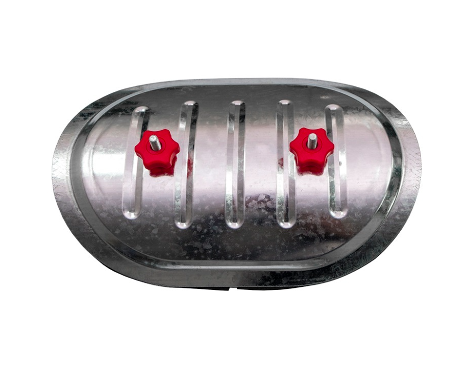 Лючок ВИЗИОНЕР CAD 250х150/D315 мм (Red) для круглых воздуховодов, ревизионный накладной