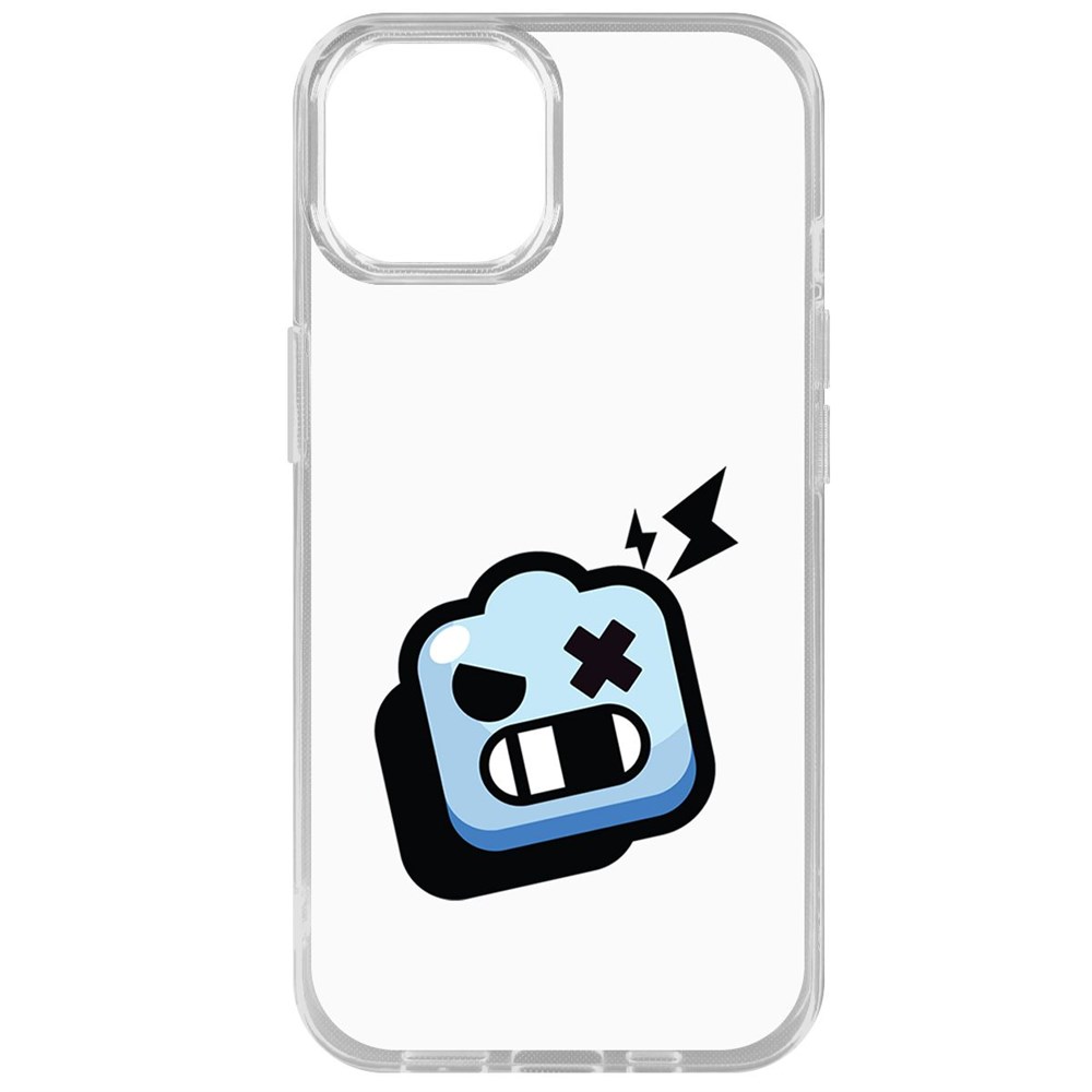 

Чехол-накладка Krutoff Clear Case Brawl Stars-Роборубка для iPhone 14, Прозрачный