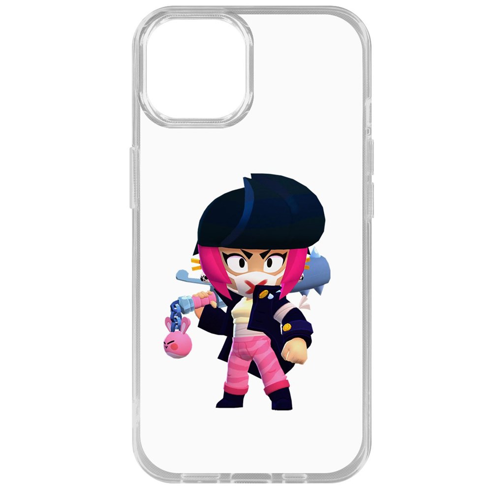 Чехол-накладка Krutoff Clear Case Brawl Stars-Ужасная Биби для iPhone 14