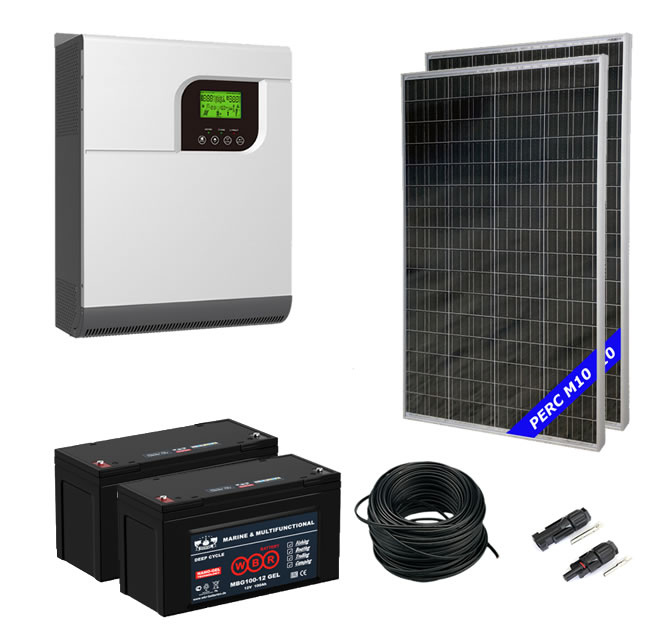 

Солнечная электростанция 2,8 кВт*ч в сутки ECO GEL PWM+ 2024 МОНО с крепежом, SS2.8kVtECOGELPWM+MONO2024