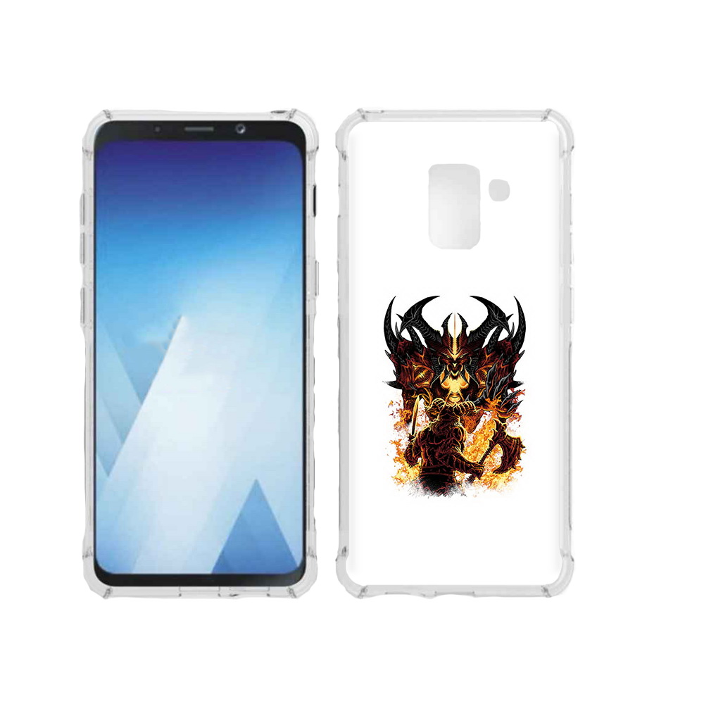 

Чехол MyPads Tocco для Samsung Galaxy A5 (2018) демон shadow fiend (PT95317.573.318), Прозрачный, Tocco
