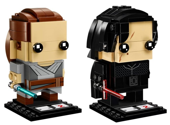 

Конструктор LEGO Brickheadz 41489 Реи и Каило Рен, 249 деталей.