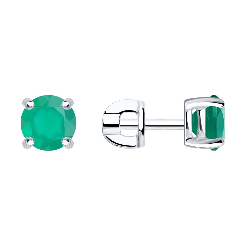 

Серьги пусеты из серебра SOKOLOV 92022497, агат, 92022497