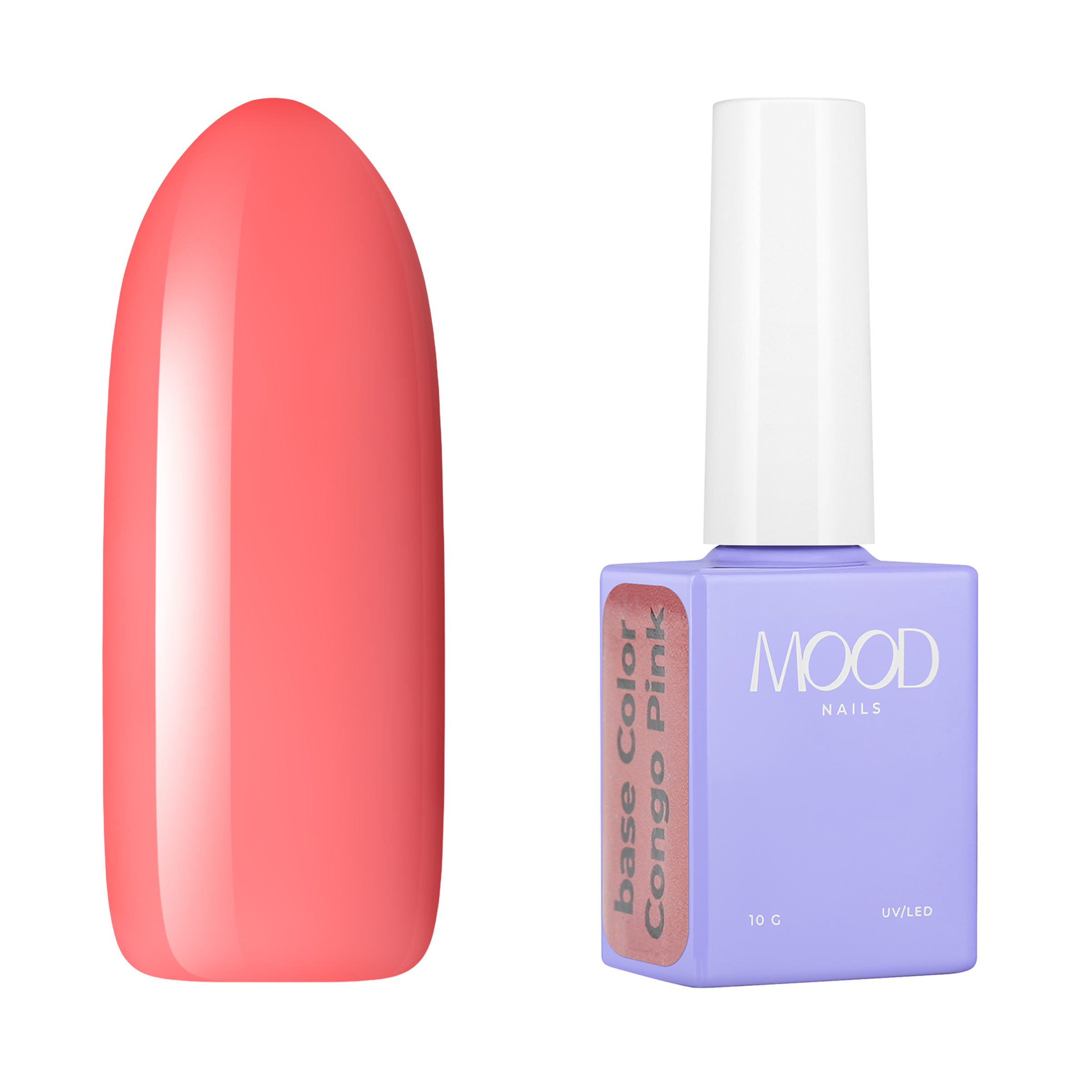 

База для гель-лака MOODNAIL Сolor Congo Pink 10 мл
