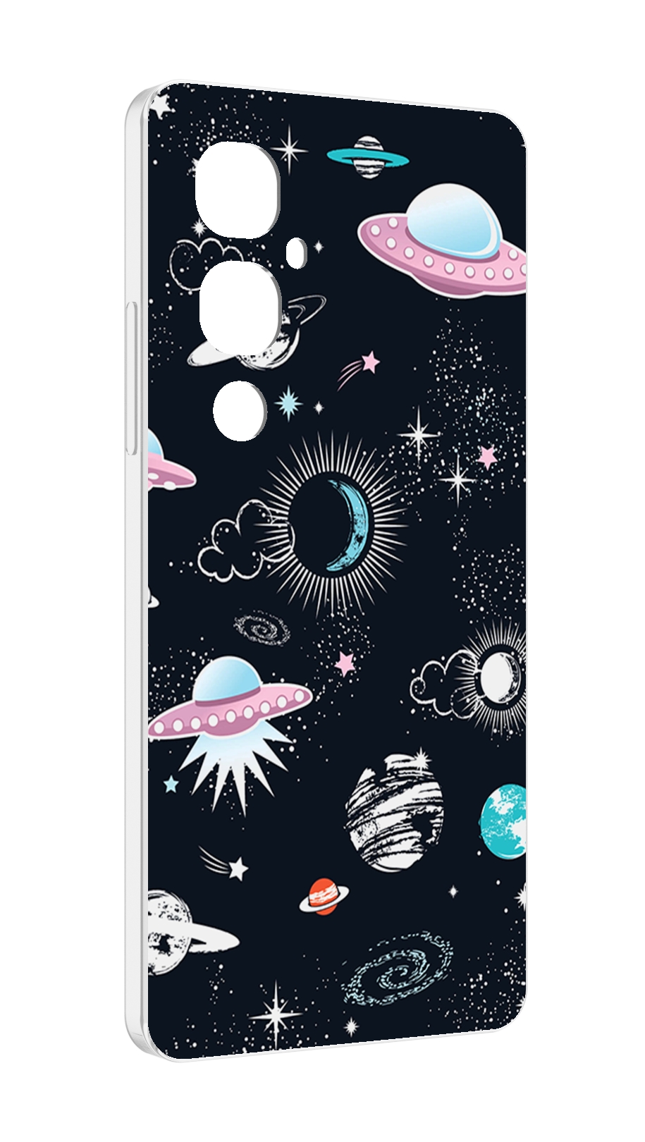 

Чехол MyPads космос-мини-картинки для Tecno Pova 4 Pro, Прозрачный, Tocco
