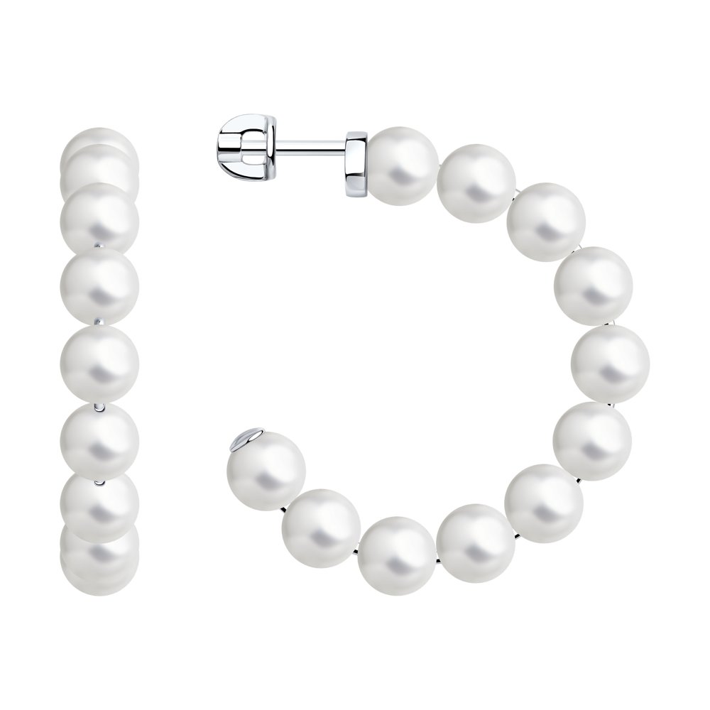 

Серьги-конго из серебра с искусственным жемчугом SOKOLOV 94024789, 94024789