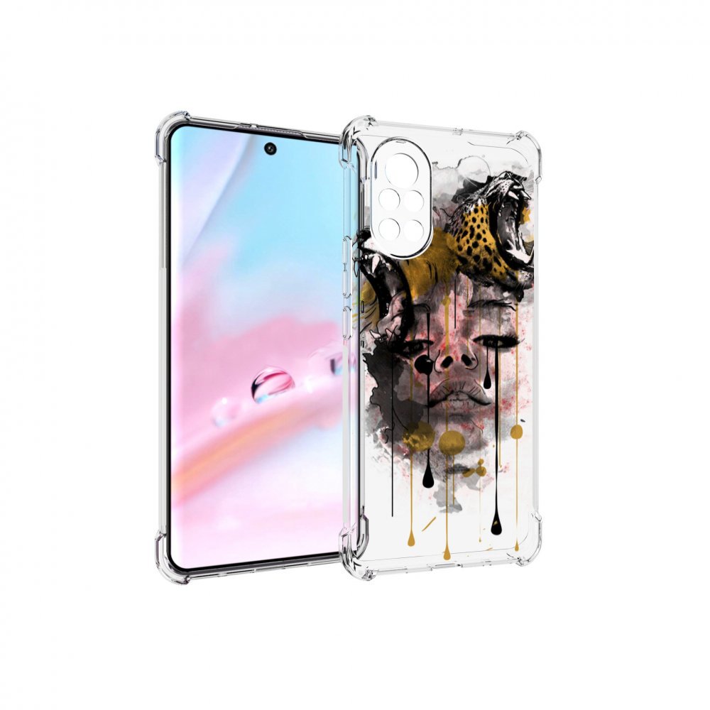 

Чехол MyPads Девушка гепард женский для Huawei Nova 8 (ANG-LX1), Прозрачный, Tocco