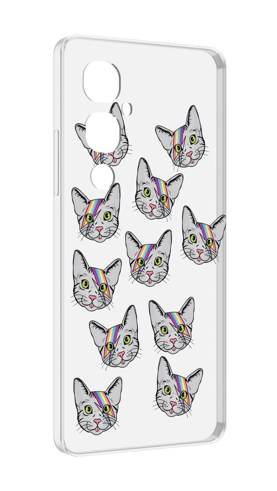 

Чехол MyPads кот-с-молнией-на-лбу для Tecno Pova 4 Pro, Прозрачный, Tocco