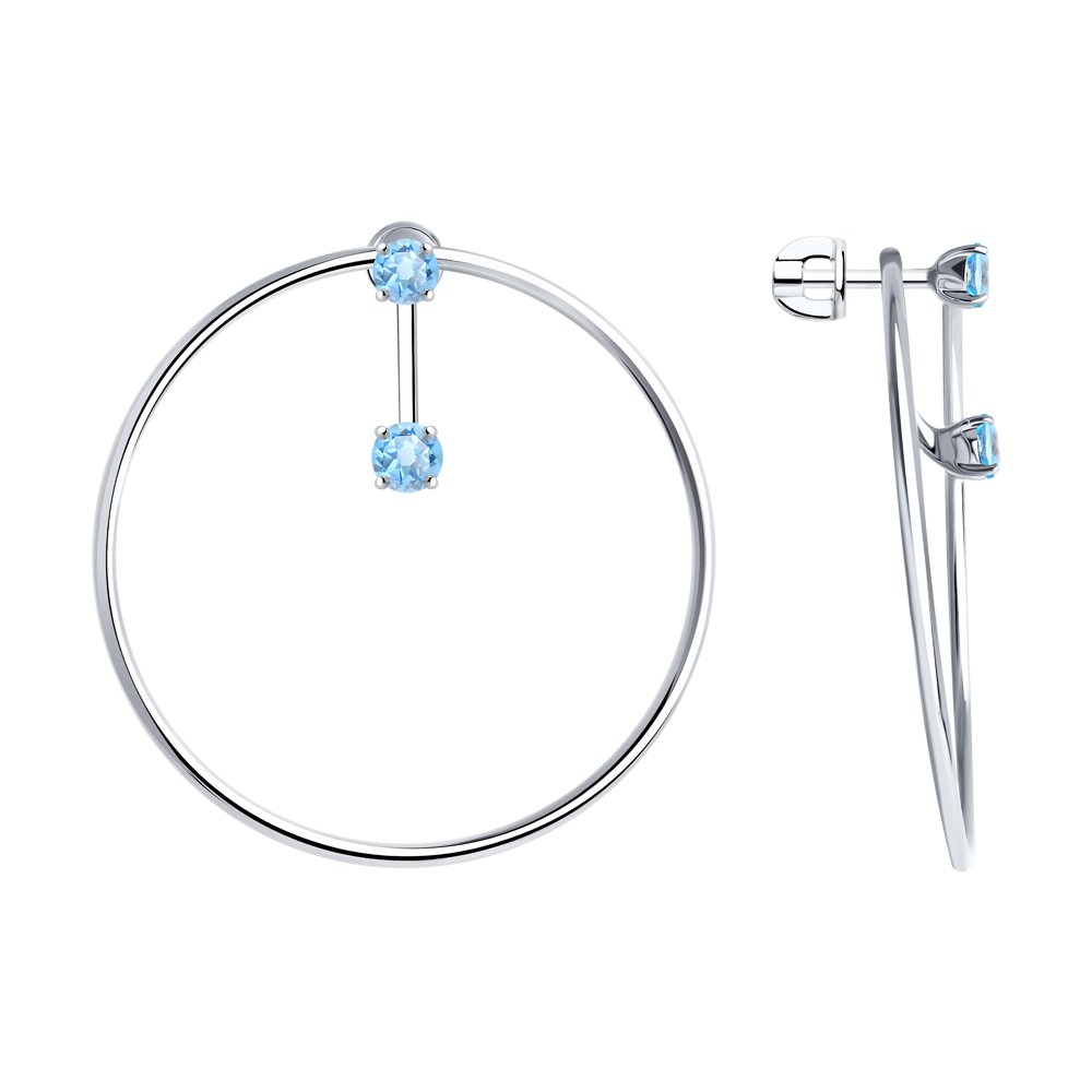 

Серьги из серебра с топазом SOKOLOV 92022447, 92022447