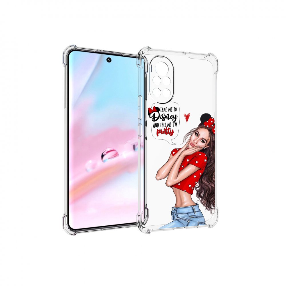 

Чехол MyPads Девушка-Мини женский для Huawei Nova 8 (ANG-LX1), Прозрачный, Tocco