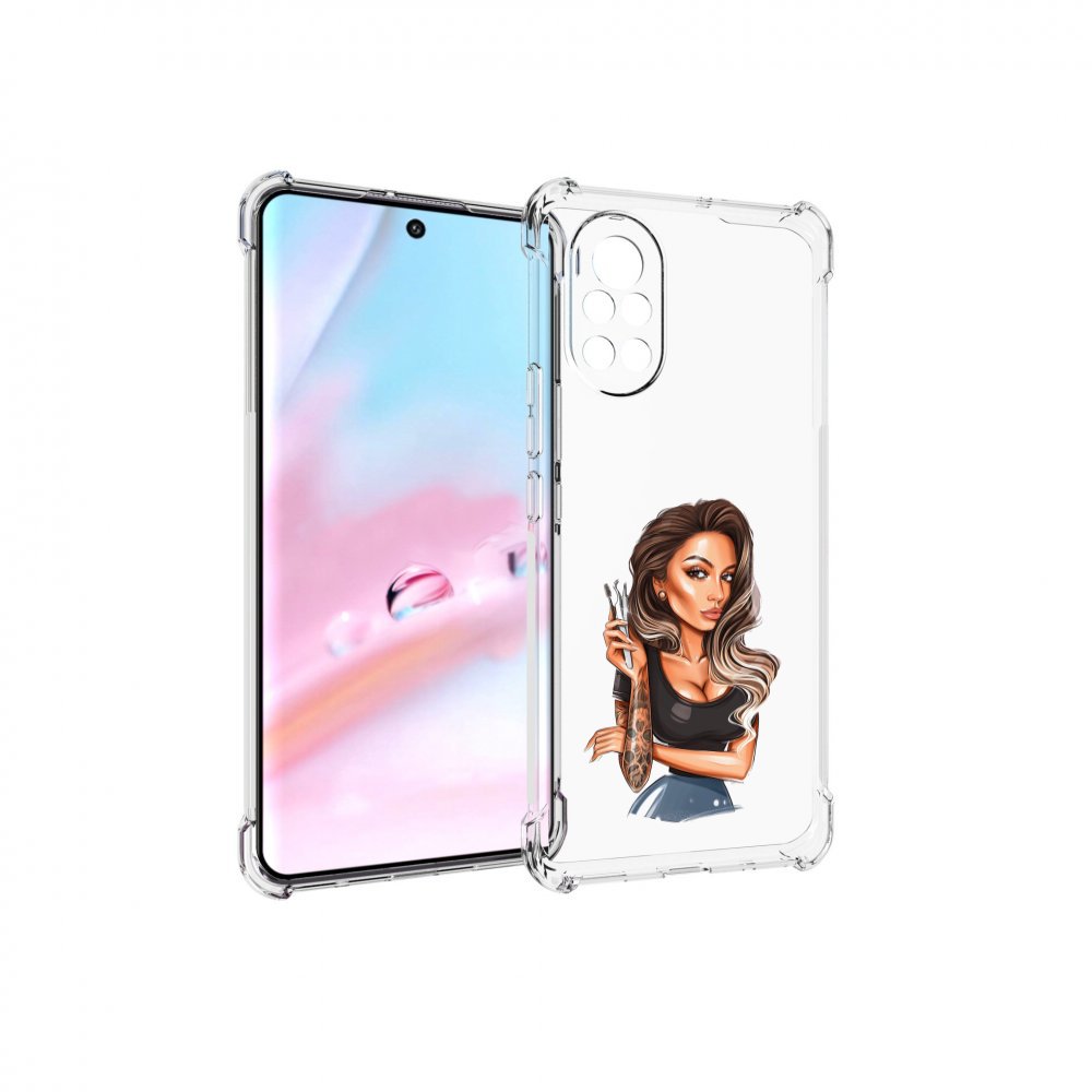 

Чехол MyPads Девушка-бровист для Huawei Nova 8 (ANG-LX1), Прозрачный, Tocco