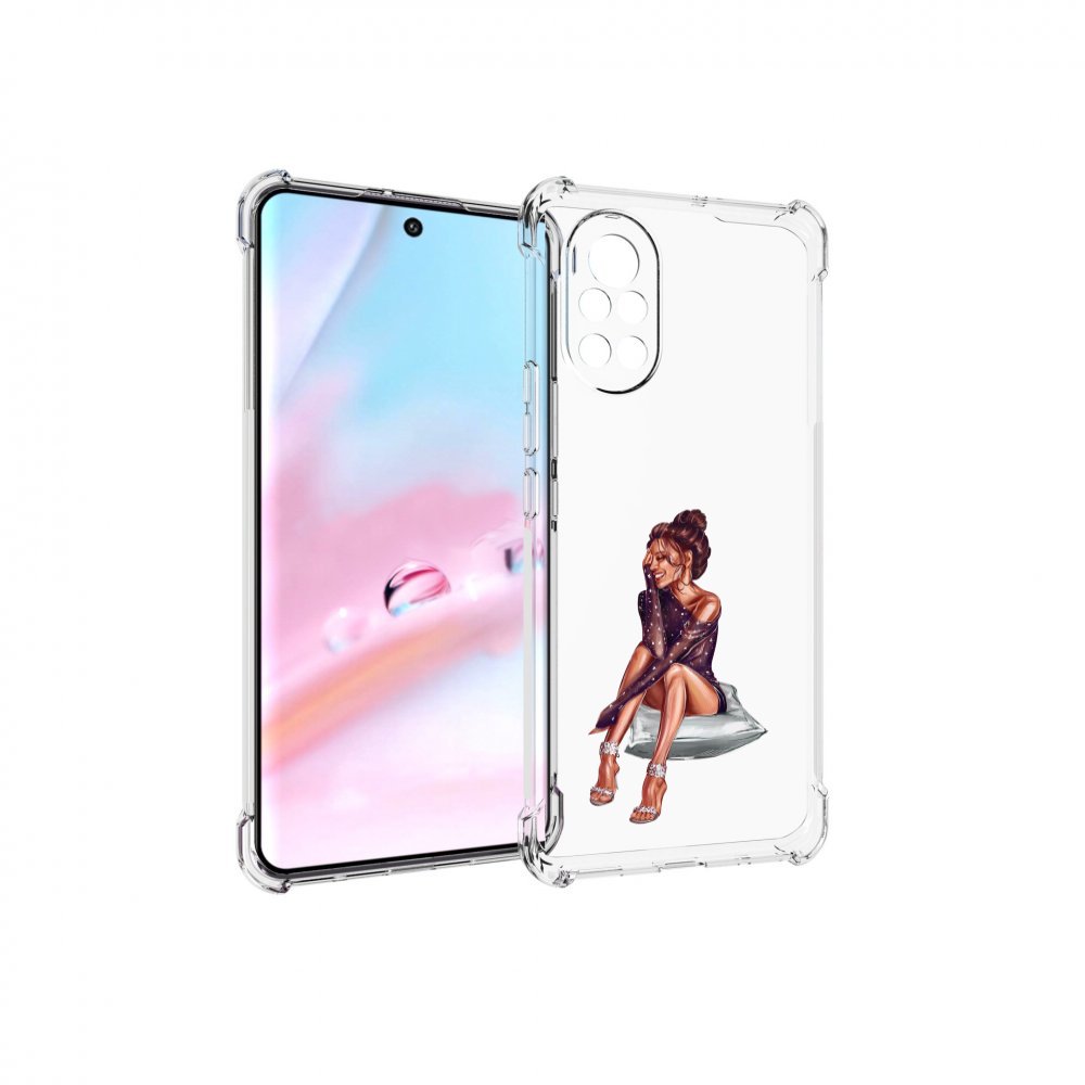 

Чехол MyPads Девушка-на-подушке женский для Huawei Nova 8 (ANG-LX1), Прозрачный, Tocco