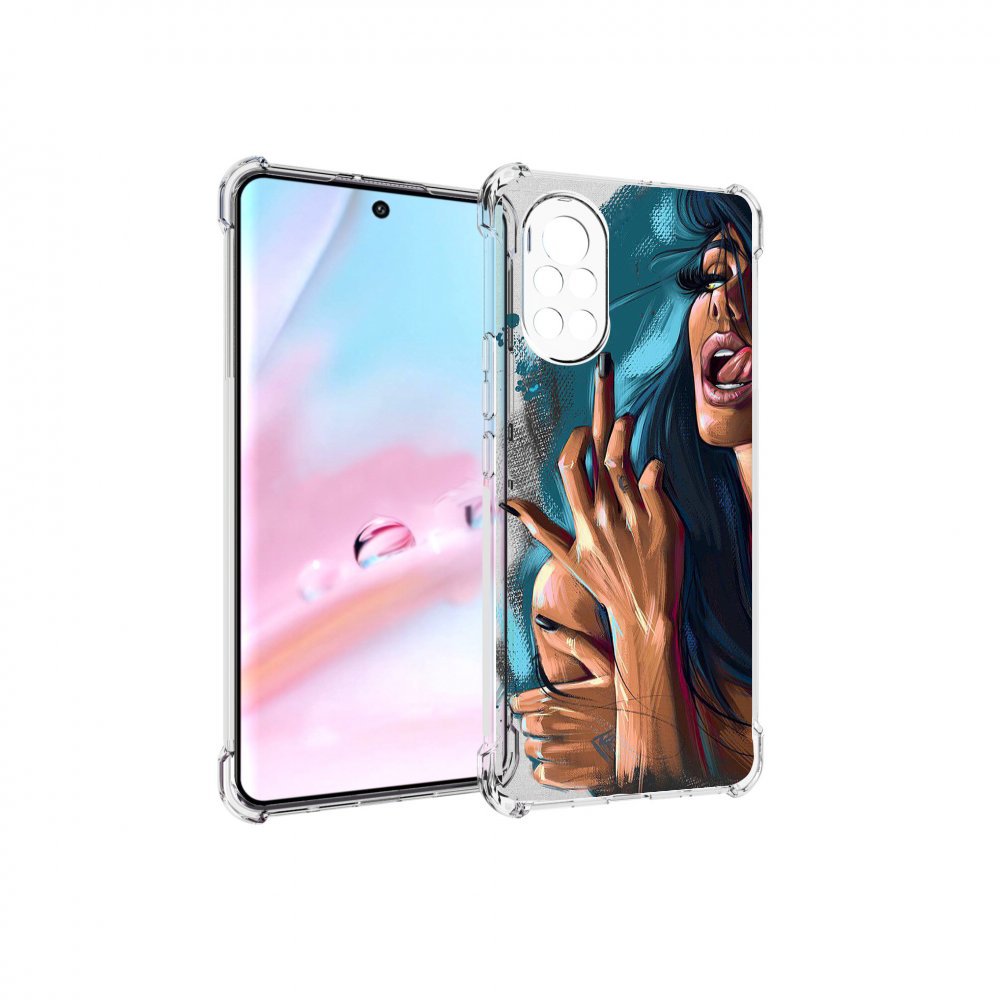 

Чехол MyPads Девушка-нарисованная-дерзкая женский для Huawei Nova 8 (ANG-LX1), Прозрачный, Tocco