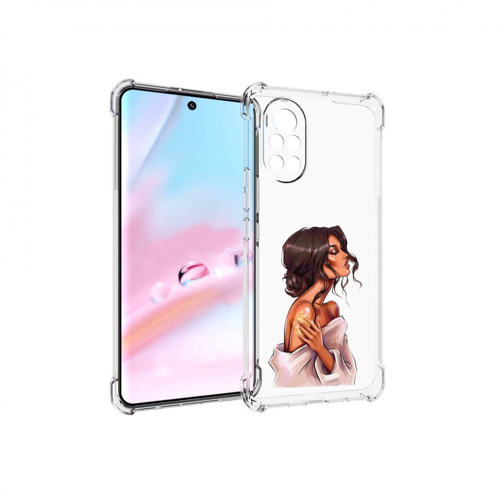 

Чехол MyPads Девушка-нежная женский для Huawei Nova 8 (ANG-LX1), Прозрачный, Tocco