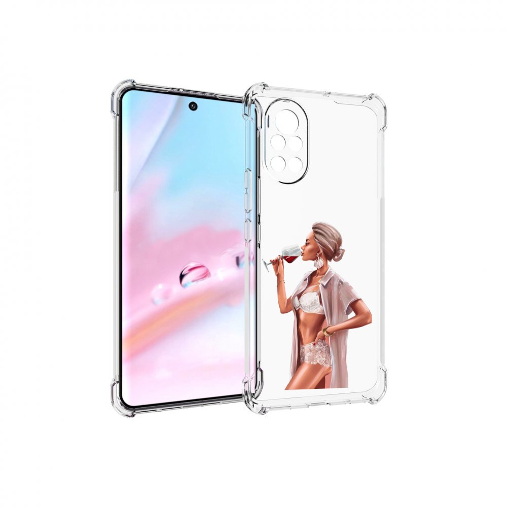 

Чехол MyPads Девушка-с-вином женский для Huawei Nova 8 (ANG-LX1), Прозрачный, Tocco