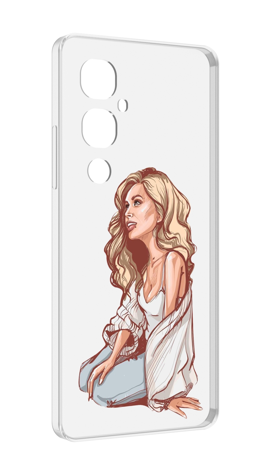 

Чехол MyPads красивая-девушка-в-белом женский для Tecno Pova 4 Pro, Прозрачный, Tocco