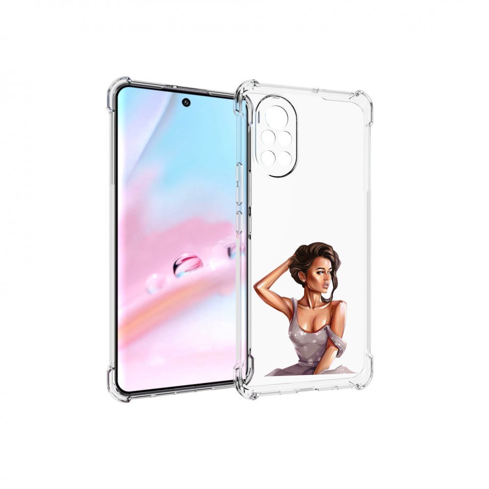 Чехол MyPads Девушка-с-прической женский для Huawei Nova 8 (ANG-LX1)