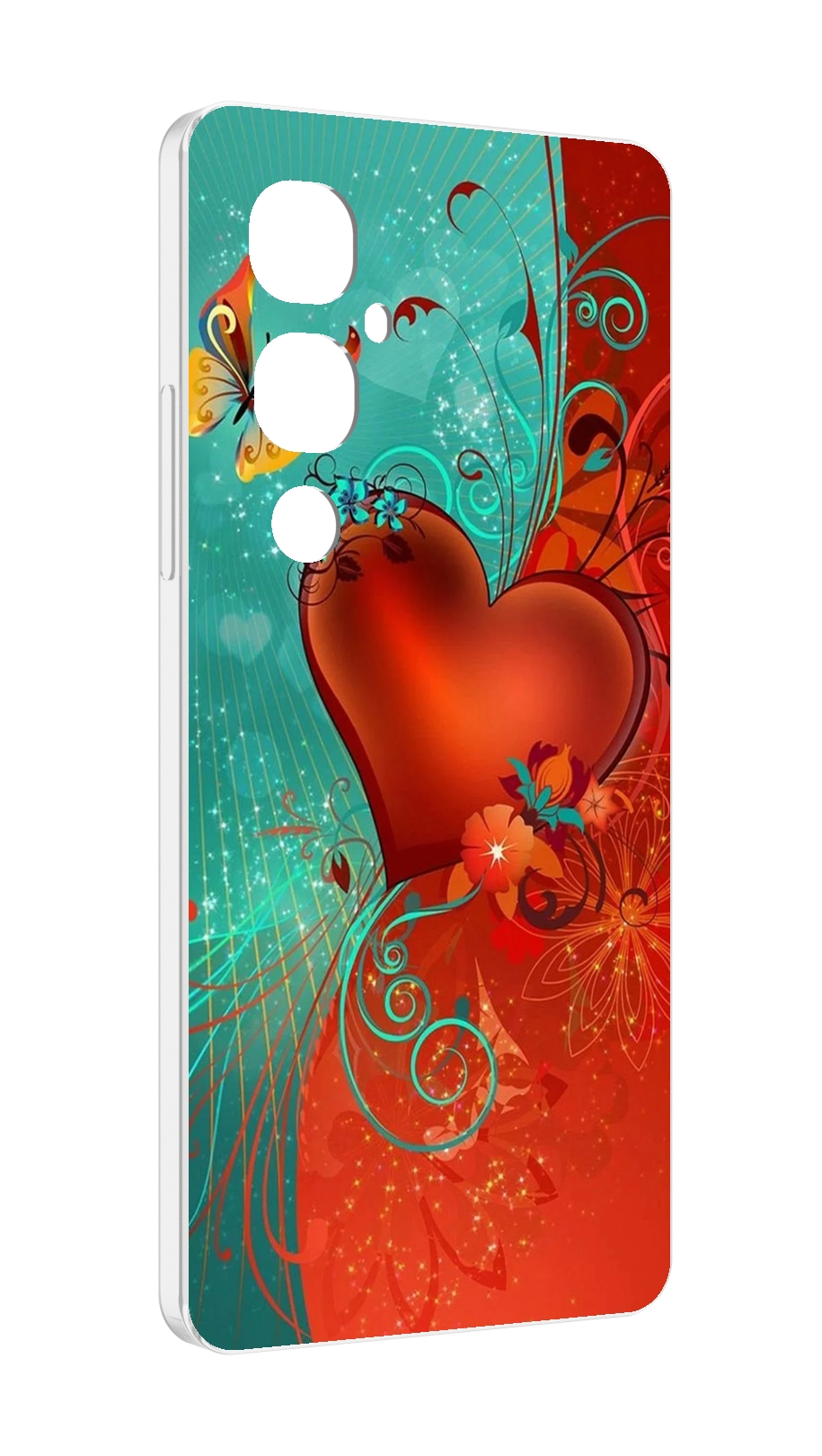 

Чехол MyPads красивые-яркие-сердечки для Tecno Pova 4 Pro, Прозрачный, Tocco
