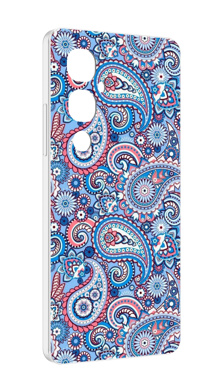 

Чехол MyPads красивый голубой арнамент для Tecno Pova 4 Pro, Прозрачный, Tocco
