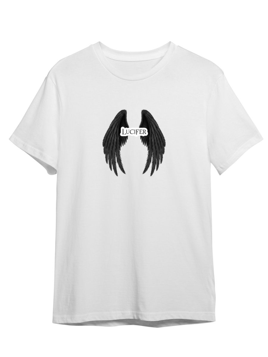 

Футболка унисекс Каждому Своё Lucifer/Люцифер/Сериал SRLU12 белая 3XL, "Lucifer/Люцифер/Сериал" SRLU12