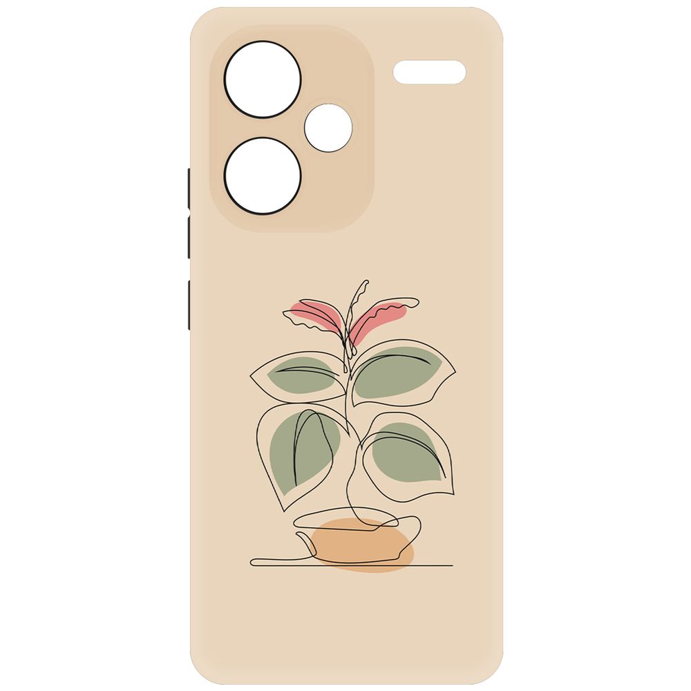 

Чехол-накладка Krutoff Soft Case Цветок для Xiaomi Redmi Note 13 Pro+ 5G черный