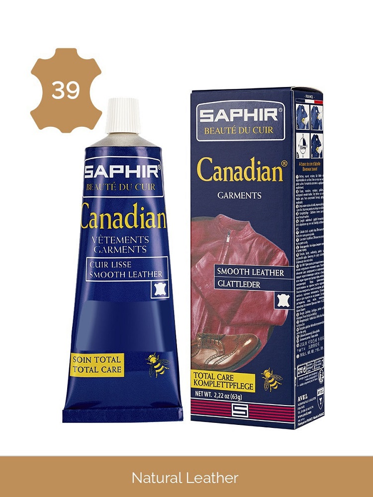 Крем-краска для гладкой кожи Saphir Canadian Natural leather (Натуральная кожа) 75 мл
