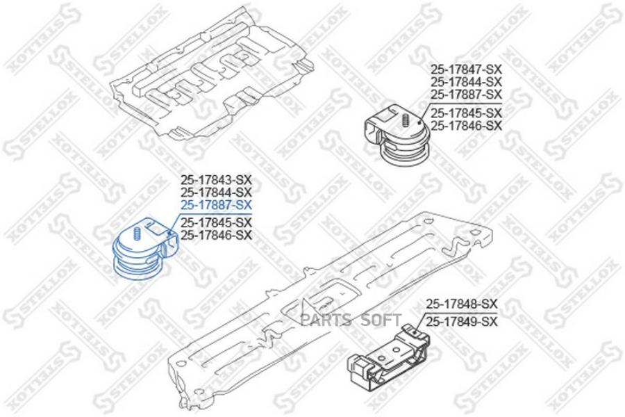 

25-17887-SX опора двигателя передняя Suzuki GRAND VITARA 06>