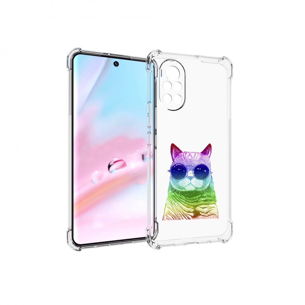 

Чехол MyPads Кот в очках для Huawei Nova 8 (ANG-LX1), Прозрачный, Tocco
