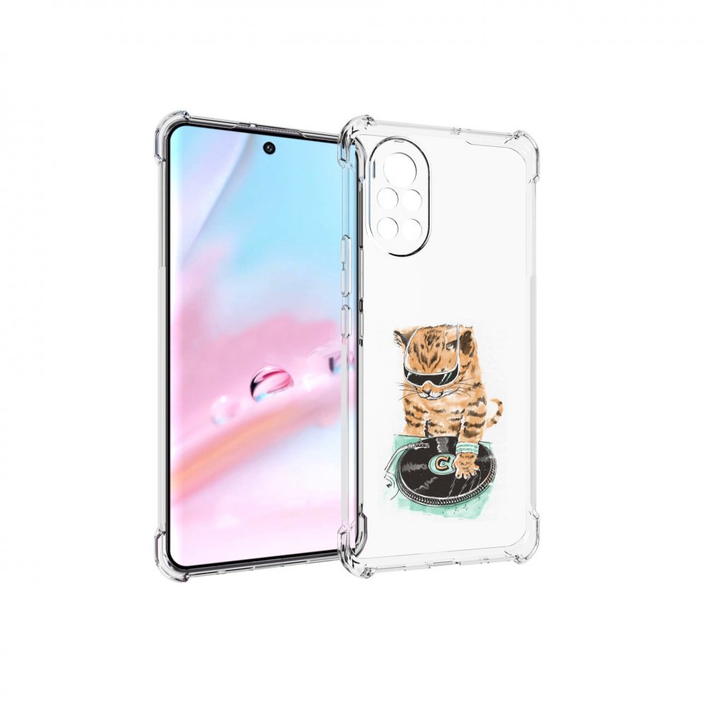 

Чехол MyPads Кот диджей для Huawei Nova 8 (ANG-LX1), Прозрачный, Tocco