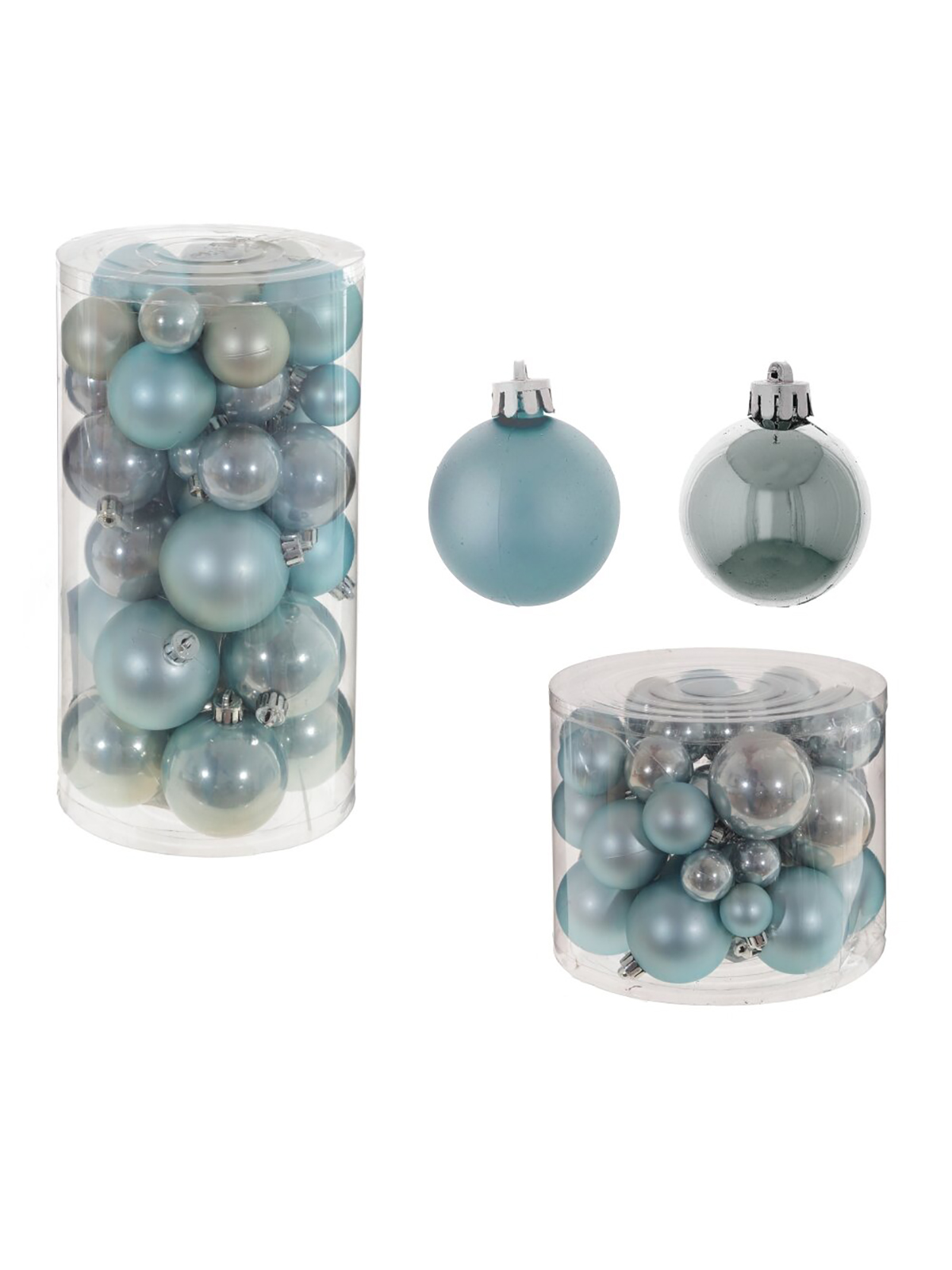 

Шар на ель Remecoclub Сказочное великолепие 722960]REM 6 см 40 шт. серебристый, Серебристый;голубой