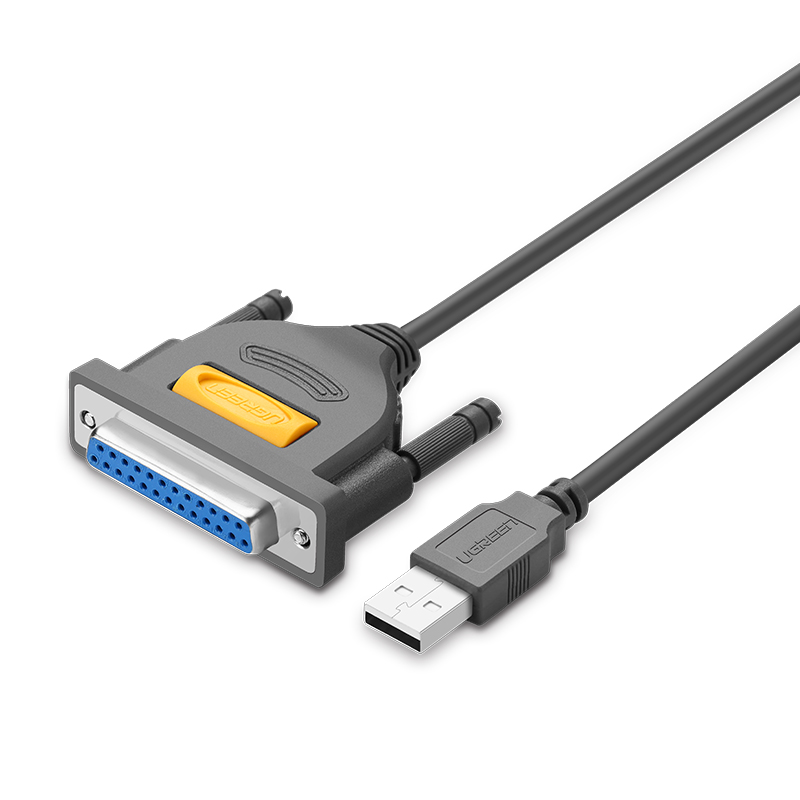 

Кабель uGreen USB A - DB25 вилка-вилка 2м (20224_), Серый, US167