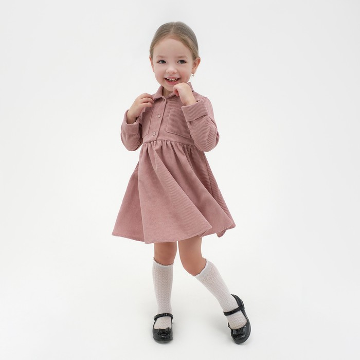 

Платье детское KAFTAN Velvet, р. 32 (110-116), пыльно-розовый, Velvet-1