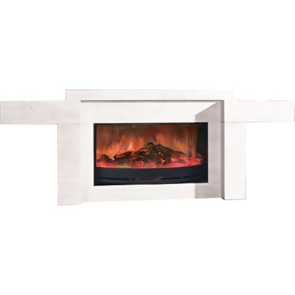 

Каминокомплект Glenrich Европа Delux Rondo S86 белый шпон