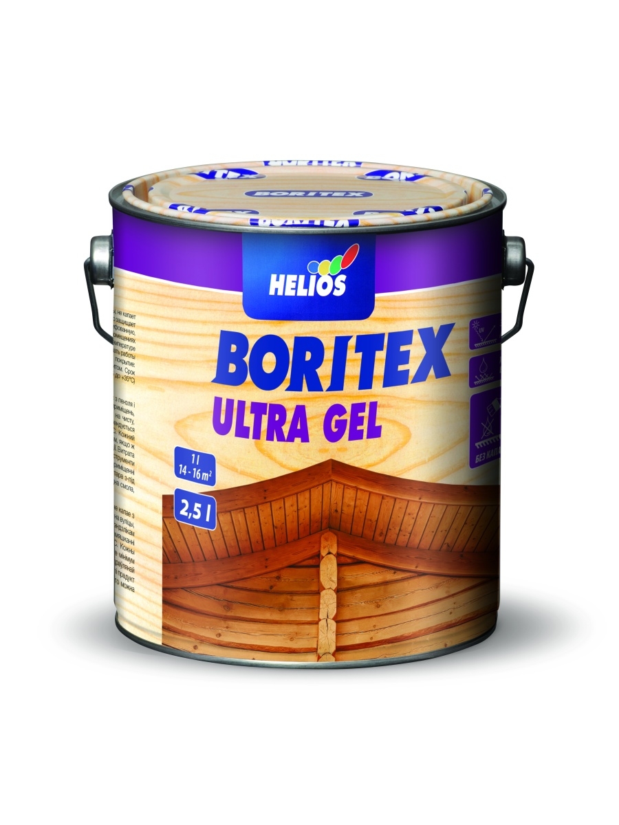 фото Пропитка для дерева boritex ultra gel 2,5л № 4 орех