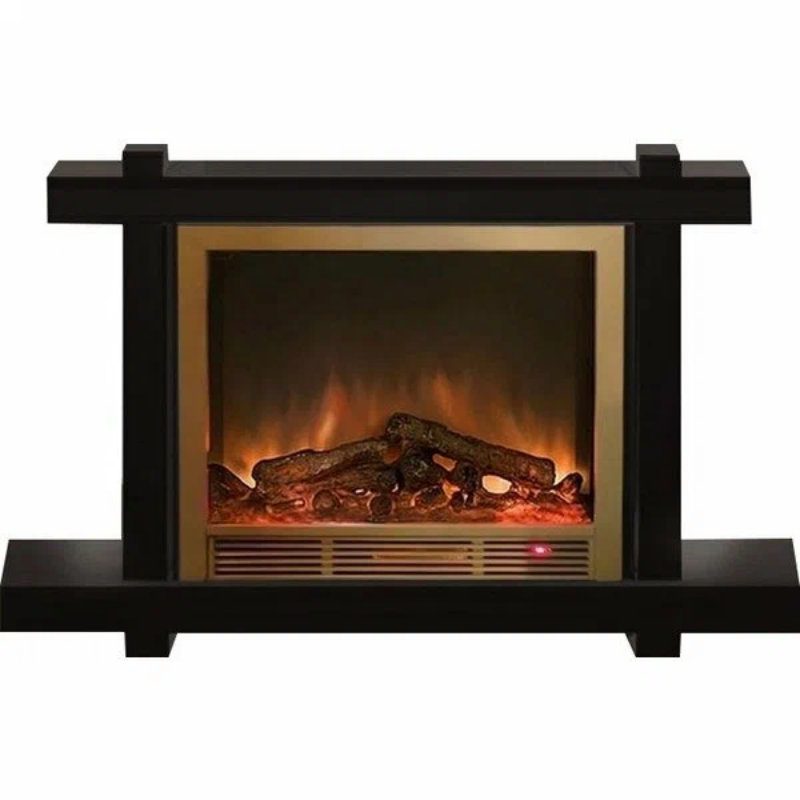 фото Каминокомплект glenrich капри delux sharm33 brass дуб