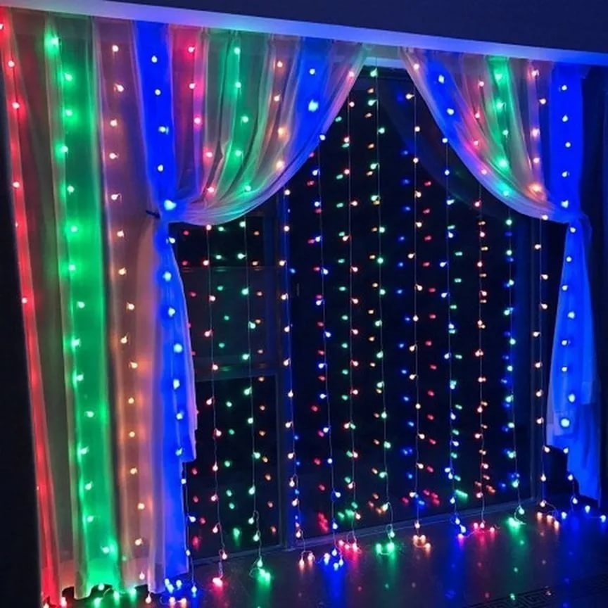 Новогодняя гирлянда-штора Stylemaker 3x2DC 3х2 метра разноцветный