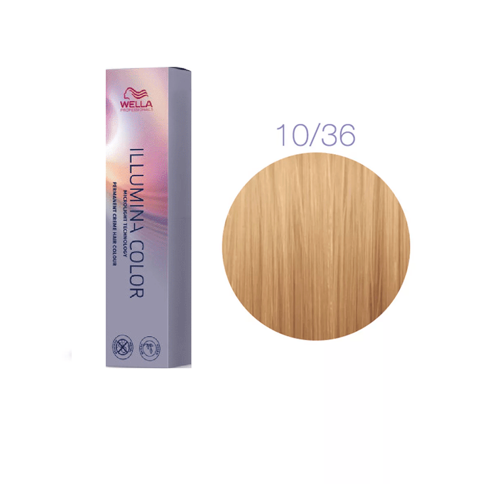 

Стойкая крем-краска Wella Illumina Color 10/36 Яркий блонд 60 мл