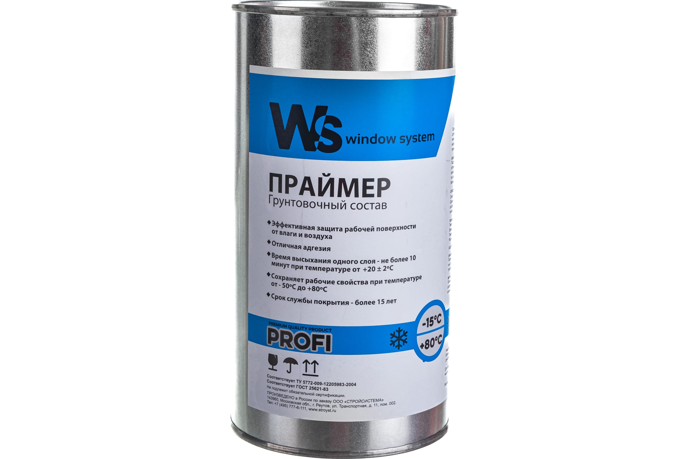 

WINDOW SYSTEM prof однокомпонентный грунтовочный состав, каучуковый 1кг WSprimer1