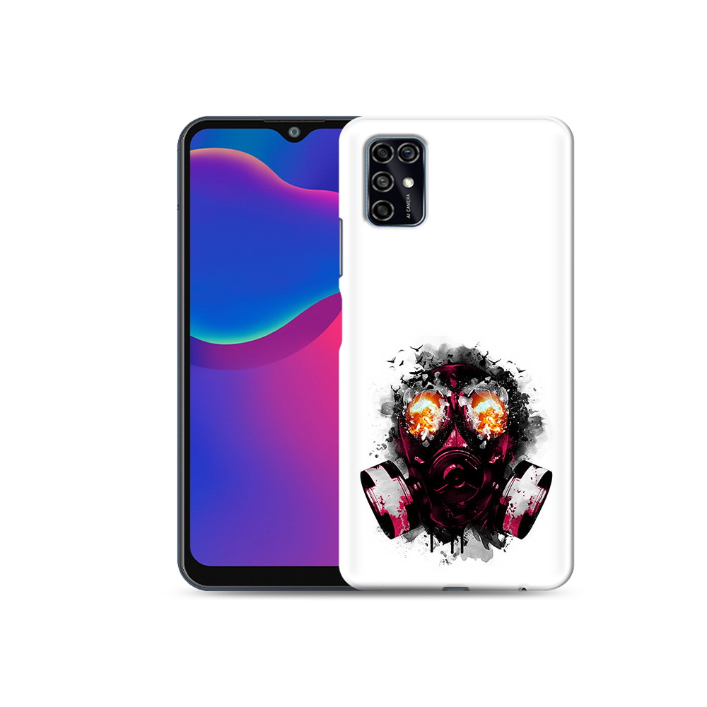 Чехол MyPads Tocco для ZTE Blade V2020 Smart красный противогаз (PT156449.459.412)
