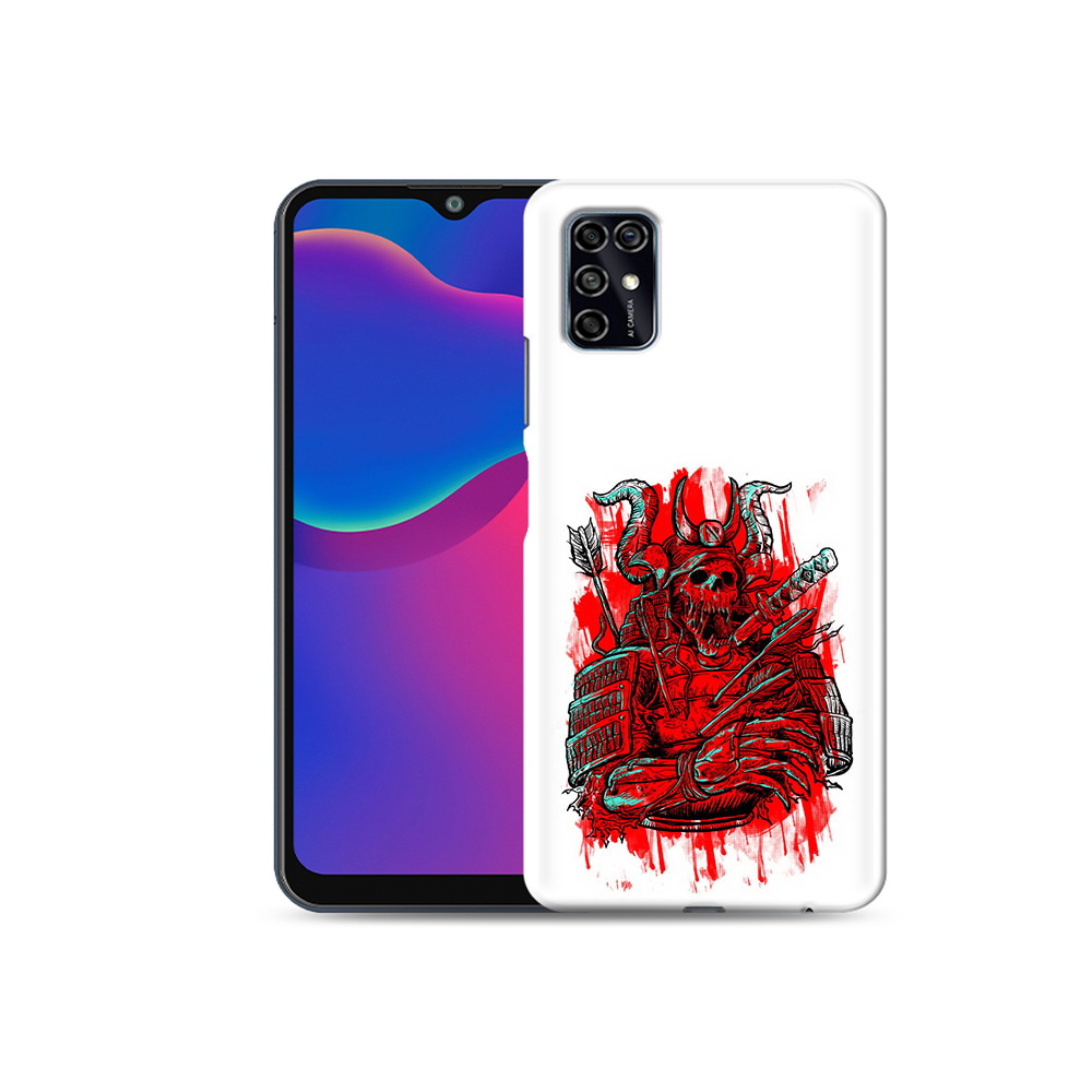 

Чехол MyPads Tocco для ZTE Blade V2020 Smart красный скелет воин (PT156449.459.413), Прозрачный, Tocco