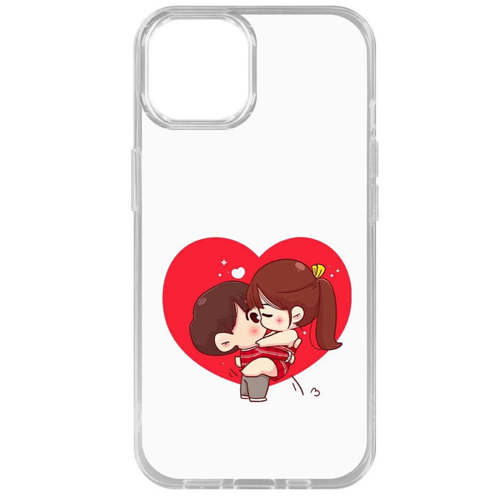 

Чехол-накладка Krutoff Clear Case Аниме любовь для iPhone 14, Прозрачный