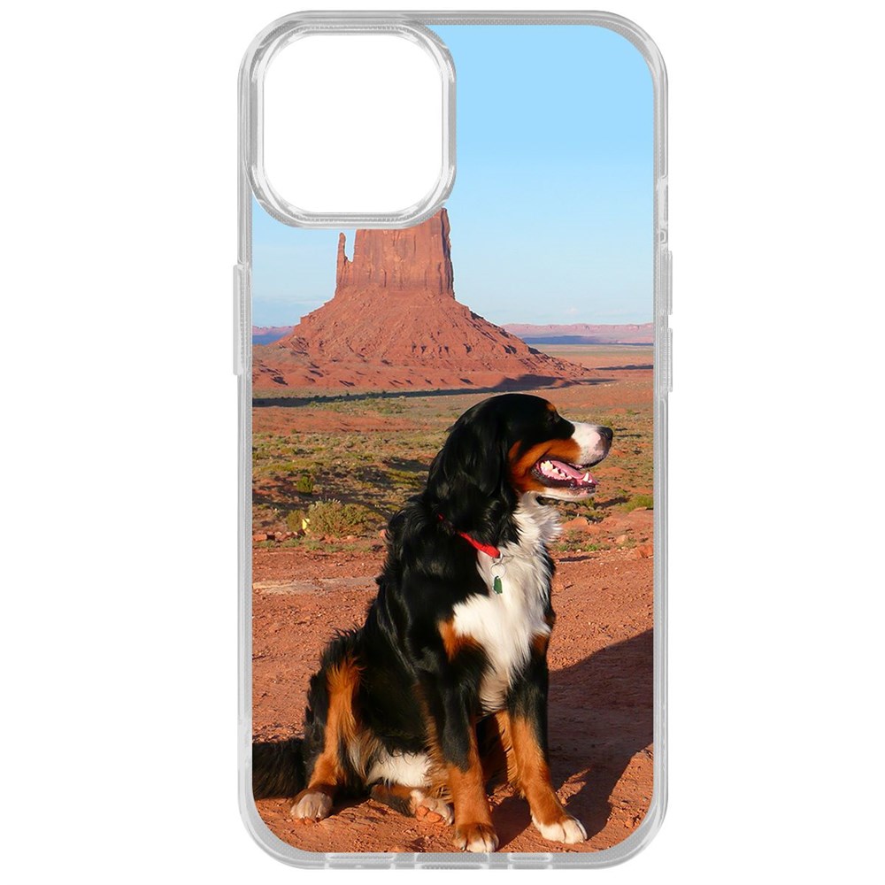 

Чехол-накладка Krutoff Clear Case Бернская овчарка для iPhone 14, Прозрачный