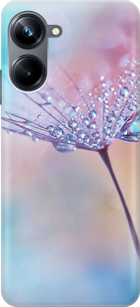 

Чехол на Realme 10 Pro "Капелька на одуванчике", Голубой;розовый, 158588