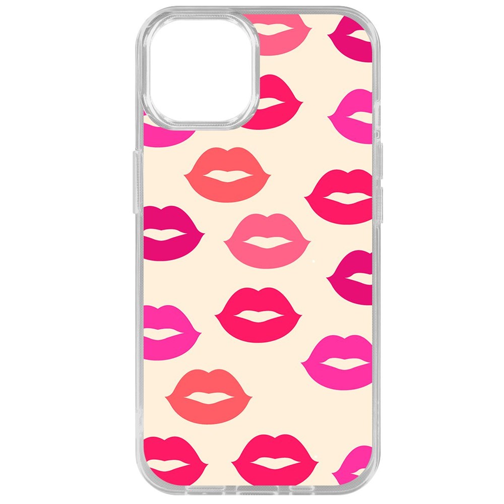 

Чехол-накладка Krutoff Clear Case Губы паттерн 1 для iPhone 14