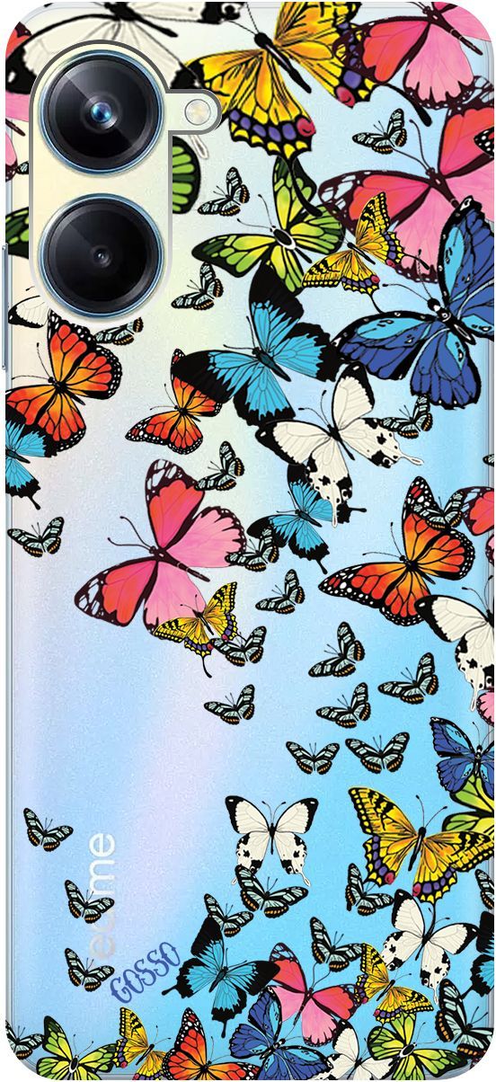 

Чехол на Realme 10 Pro "Magic Butterflies" прозрачный, Прозрачный;желтый, 158597